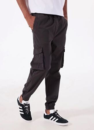 Lee Lastikli Bel Lastikli Paça Antrasit Erkek Pantolon L2510563JA Kargo Jogger Pantolon