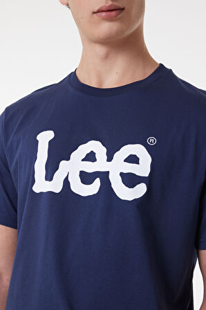 Lee Lightweight Ss Wobbly Logo Crew Neck Erkek T-shirt ML65QAIEE
