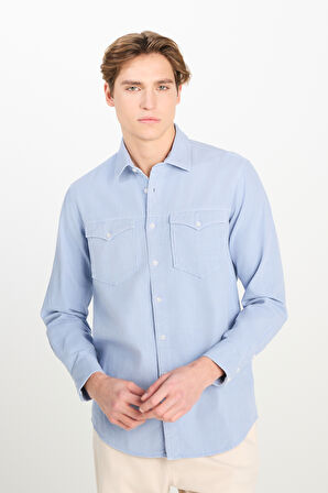 Regular Fit Normal Kesim %100 Pamuk Gömlek Ceket