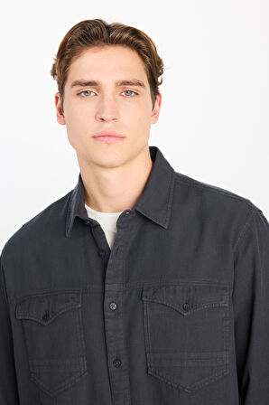 Regular Fit Normal Kesim %100 Pamuk Gömlek Ceket