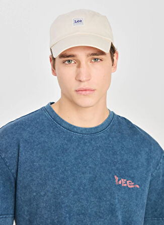Lee Bisiklet Yaka Mavi Erkek T-Shirt LD775771562 Relaxed Fit Grafik