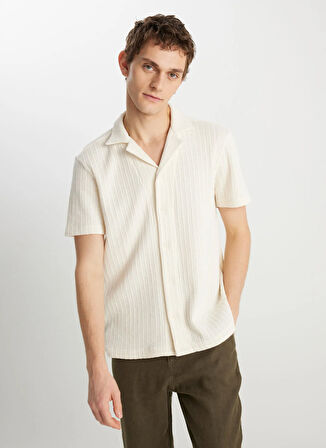 Wrangler Relaxed Bej Erkek Gömlek W8G17444919 Relaxed Fit Örme Gömlek