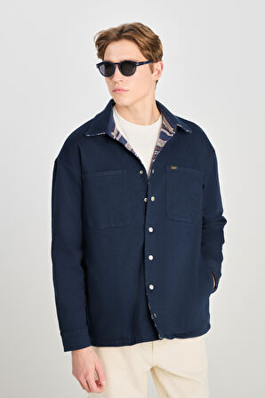 %100 Pamuk Relaxed Fit Geniş Kesim Çift Taraflı Çok Renkli Ceket