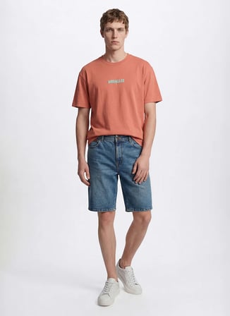 Renksiz Erkek Pamuklu Denim Şort W11C00002381 Texas Denim Şort