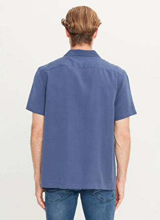 Wrangler Relaxed Lacivert Erkek Gömlek W2510722410 Relaxed Fit Tencel