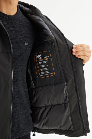 Relaxed Fit Rahat Kesim Kapüşonlu Cepli Şişme Mont