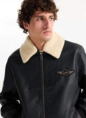 Lee Siyah Erkek Deri Ceket L2520280001 Siyah Deri Ceket