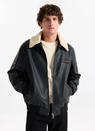 Lee Siyah Erkek Deri Ceket L2520280001 Siyah Deri Ceket