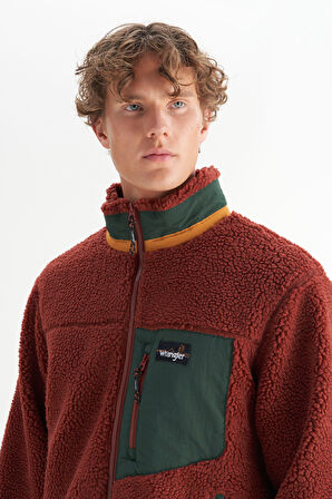 Regular Fit Normal Kesim Dik Yaka Cepli Tam Fermuarlı Sweatshirt Polar