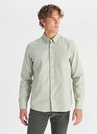 Wrangler Regular Fit Mint Erkek Gömlek MW241464303 Mint Yeşili Gömlek