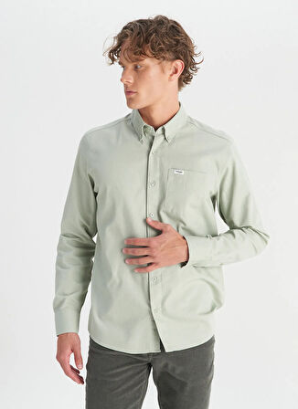 Wrangler Regular Fit Mint Erkek Gömlek MW241464303 Mint Yeşili Gömlek