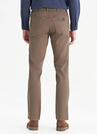 Wrangler Normal Bel Slim Fit Kahve Erkek Chino Pantolon W12S Texas 360
