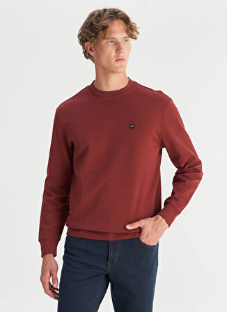 Wrangler Bisiklet Yaka Bordo Erkek Sweatshırt W2520255169 Bordo Sweatshirt