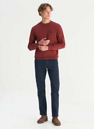 Wrangler Bisiklet Yaka Bordo Erkek Sweatshırt W2520255169 Bordo Sweatshirt