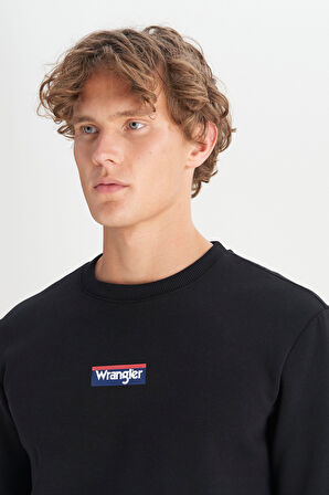 Regular Fit Normal Kesim Kapüşonlu İçi Polarlı Siyah Sweatshirt