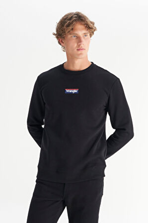 Regular Fit Normal Kesim Kapüşonlu İçi Polarlı Siyah Sweatshirt