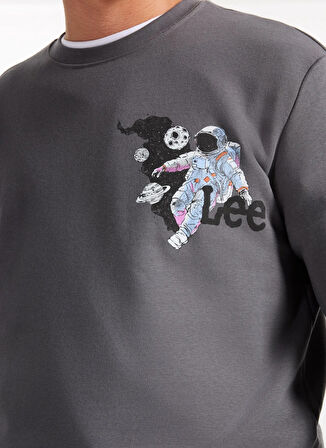 Lee Bisiklet Yaka Antrasit Erkek Sweatshırt L2520359003 Antrasit Sweatshirt