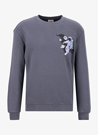 Lee Bisiklet Yaka Antrasit Erkek Sweatshırt L2520359003 Antrasit Sweatshirt