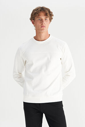 Pamuklu Regular Fit Normal Kesim Bisiklet Yaka Sweatshirt