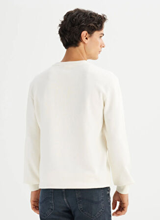 Lee Bisiklet Yaka Ekru Erkek Sweatshırt L2520225104 Ekru Sweatshirt