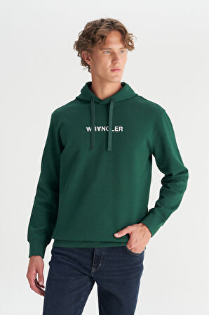 Pamuklu Regular Fit Normal Kesim Kapüşonlu Logo Detaylı Sweatshirt