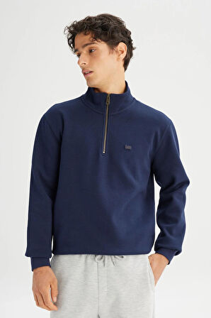 Lee Erkek Pike Interlock Half Zip Sweatshirt L2520312411