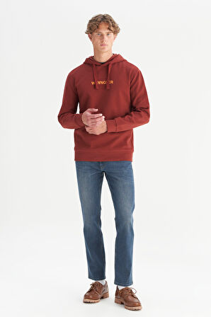 Pamuklu Regular Fit Normal Kesim Kapüşonlu Logo Detaylı Sweatshirt