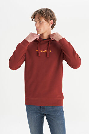 Pamuklu Regular Fit Normal Kesim Kapüşonlu Logo Detaylı Sweatshirt