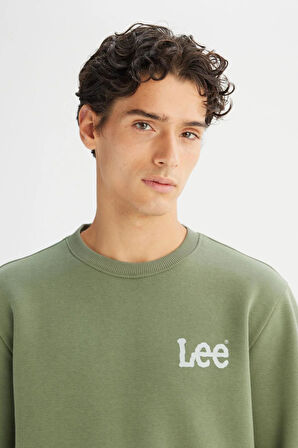 Lee Erkek Small Logo Sweatshirt L2520365904