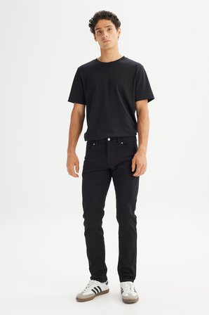 Extreme Motion Slim Fit Dar Kesim Pamuklu Esnek Siyah Denim Jean Pantolon