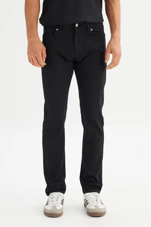 Extreme Motion Slim Fit Dar Kesim Pamuklu Esnek Siyah Denim Jean Pantolon