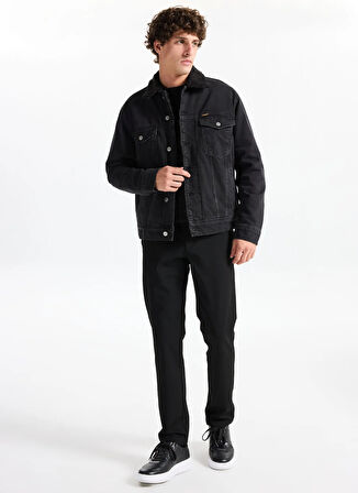 Wrangler Siyah Erkek Denim Ceket W45D4365818 Siyah Denim Ceket