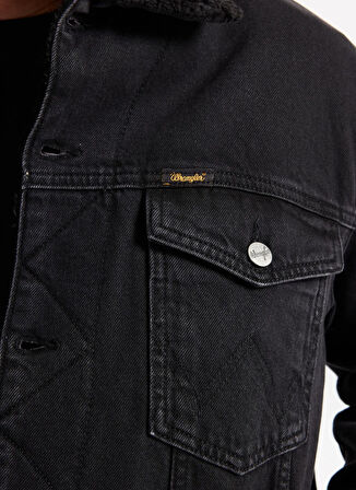 Wrangler Siyah Erkek Denim Ceket W45D4365818 Siyah Denim Ceket