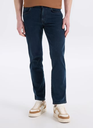 İndigo Erkek Pamuklu Denim Pantolon MW12175208 İndigo Denim Pantolon