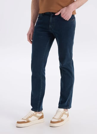 İndigo Erkek Pamuklu Denim Pantolon MW12175208 İndigo Denim Pantolon