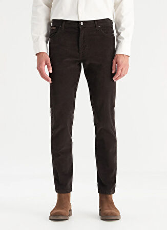 Wrangler Normal Bel Slim Fit Koyu Kahve Erkek Chino Pantolon MW12SECH31 Kahverengi Chino Pant