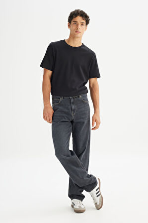 Asher Loose Fit Rahat Kesim Düşük Bel Siyah Denim Jean Pantolon