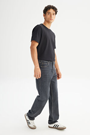 Asher Loose Fit Rahat Kesim Düşük Bel Siyah Denim Jean Pantolon