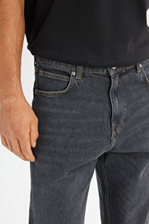 Asher Loose Fit Rahat Kesim Düşük Bel Siyah Denim Jean Pantolon