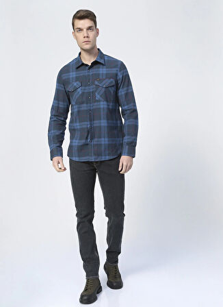 Lee L701OR47-001_Rider Siyah Normal Bel Slim Fit Denim Pantolon Erkek