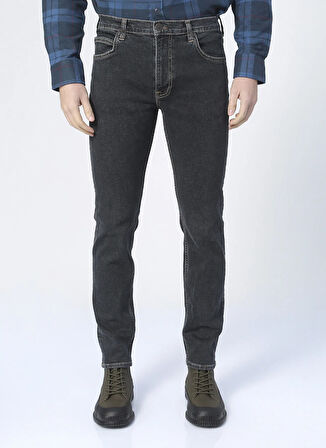 Lee L701OR47-001_Rider Siyah Normal Bel Slim Fit Denim Pantolon Erkek