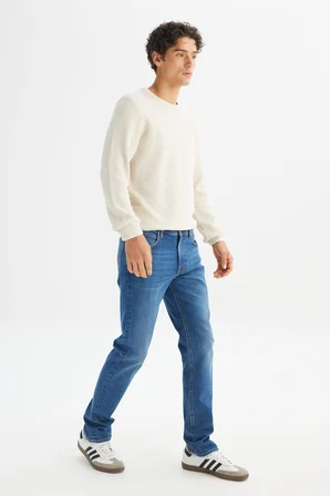 Pamuklu Straight Fit Cepli Esnek Jean Denim Kot Pantolon