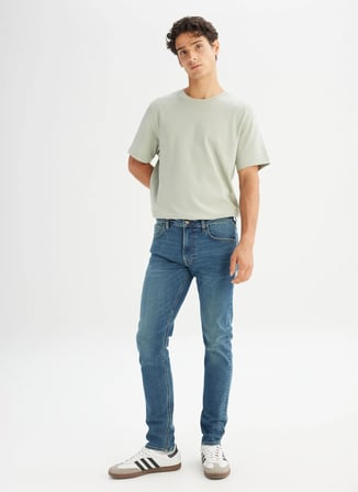 Lee Normal Bel Slim Fit Mavi Erkek Denim Pantolon L71900062XT Mavi Denim Pantolon