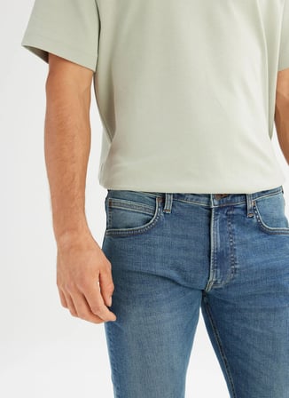 Lee Normal Bel Slim Fit Mavi Erkek Denim Pantolon L71900062XT Mavi Denim Pantolon