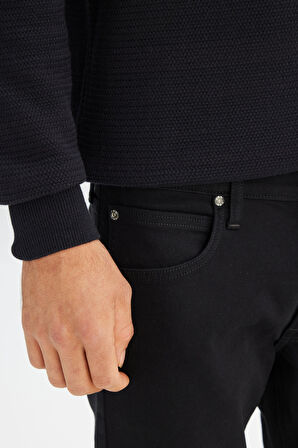 Luke Pamuklu Slim Fit Dar Kesim Cepli Esnek Jean Kot Denim Pantolon