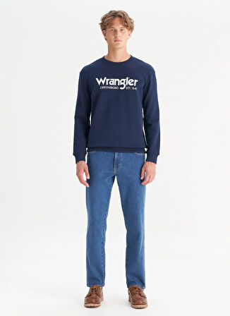 Wrangler Normal Bel Straight Mavi Erkek Denim Pantolon MW121HR36B Orta Mavi Denim Pantolon