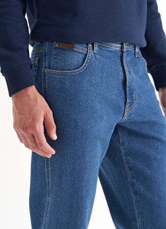 Wrangler Normal Bel Straight Mavi Erkek Denim Pantolon MW121HR36B Orta Mavi Denim Pantolon