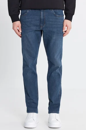 Pamuklu Greensboro Straight Fit Jean Kot Denim Pantolon