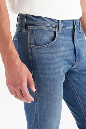 Pamuklu Greensboro Straight Fit Esnek Jean Kot Denim Pantolon