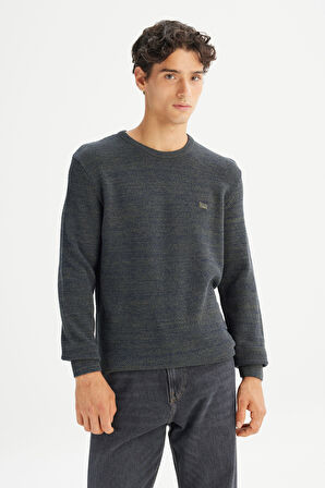 Pamuklu Regular Fit Normal Kesim Bisiklet Yaka Triko Kazak